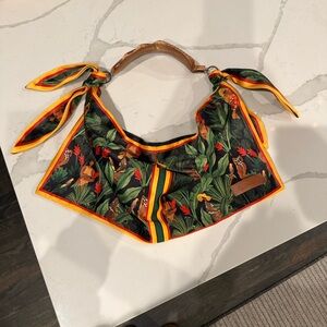 Farm Rio Beleza Tropical Print Scarf Mini Bag NWOT